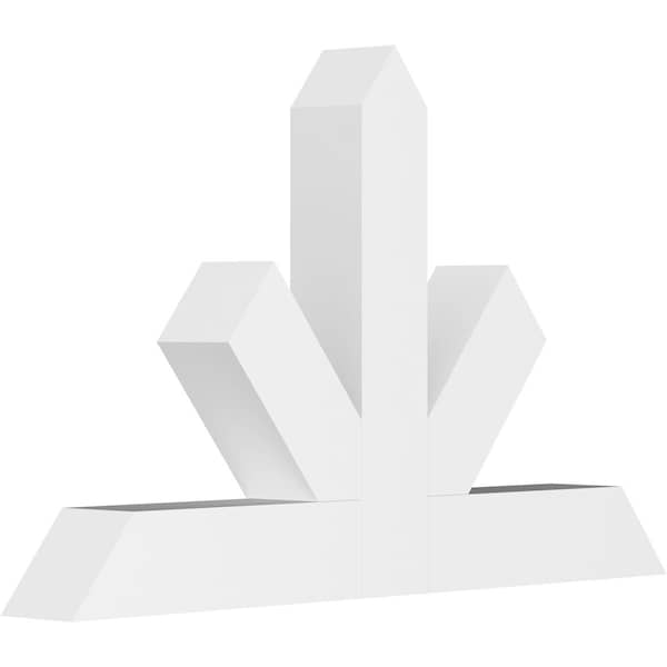 Ekena Millwork Saratoga Architectural Grade PVC Gable Bracket, 36"W x 22 1/2"H x 4"D x 4"F, 15/12 Pitch GBP036X23X0404SAR00 - main